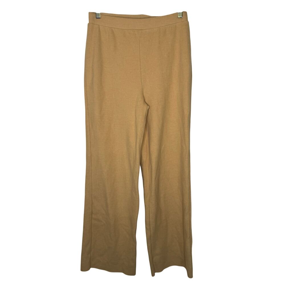 NWOT ZARA Ribbed Wide-Leg Tan Pants size M